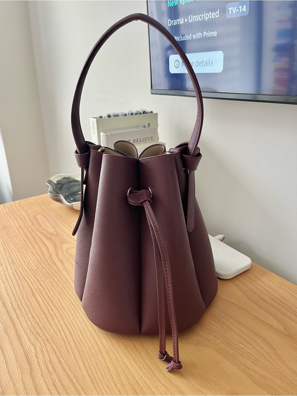 Anthropologie Melie Bianco Wine Bucket Bag